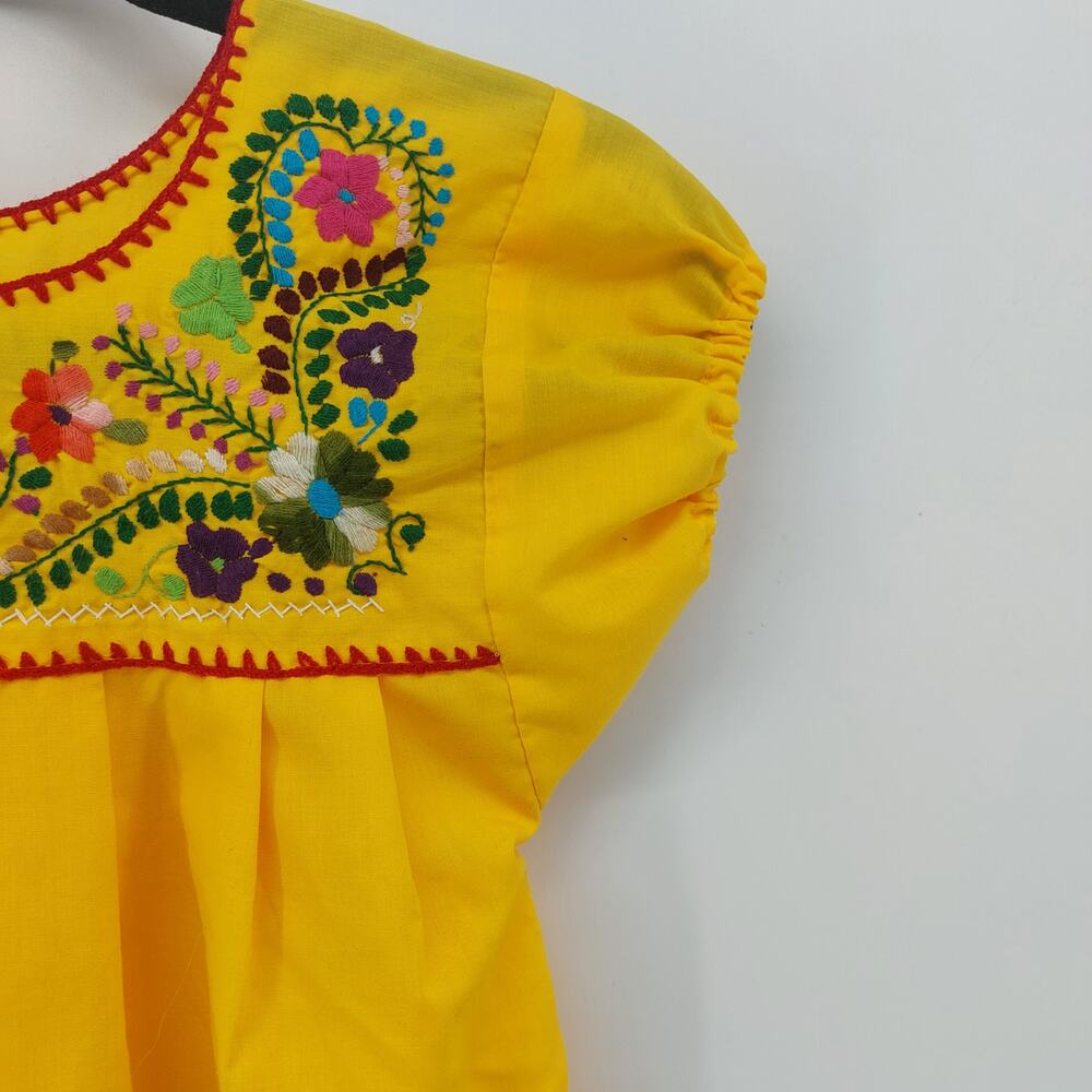 Miguel Clothing Mexican Yellow Mexico Top shirt Campesina 4 - Picture 6 of 14